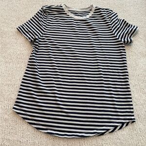 Lululemon Striped Navy and White LoveCrew T-Shirt